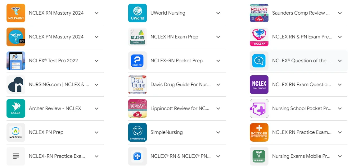 list of best NCLEX apps